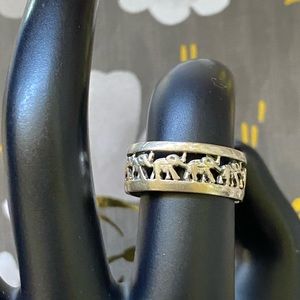 Elephant Sterling Silver Ring